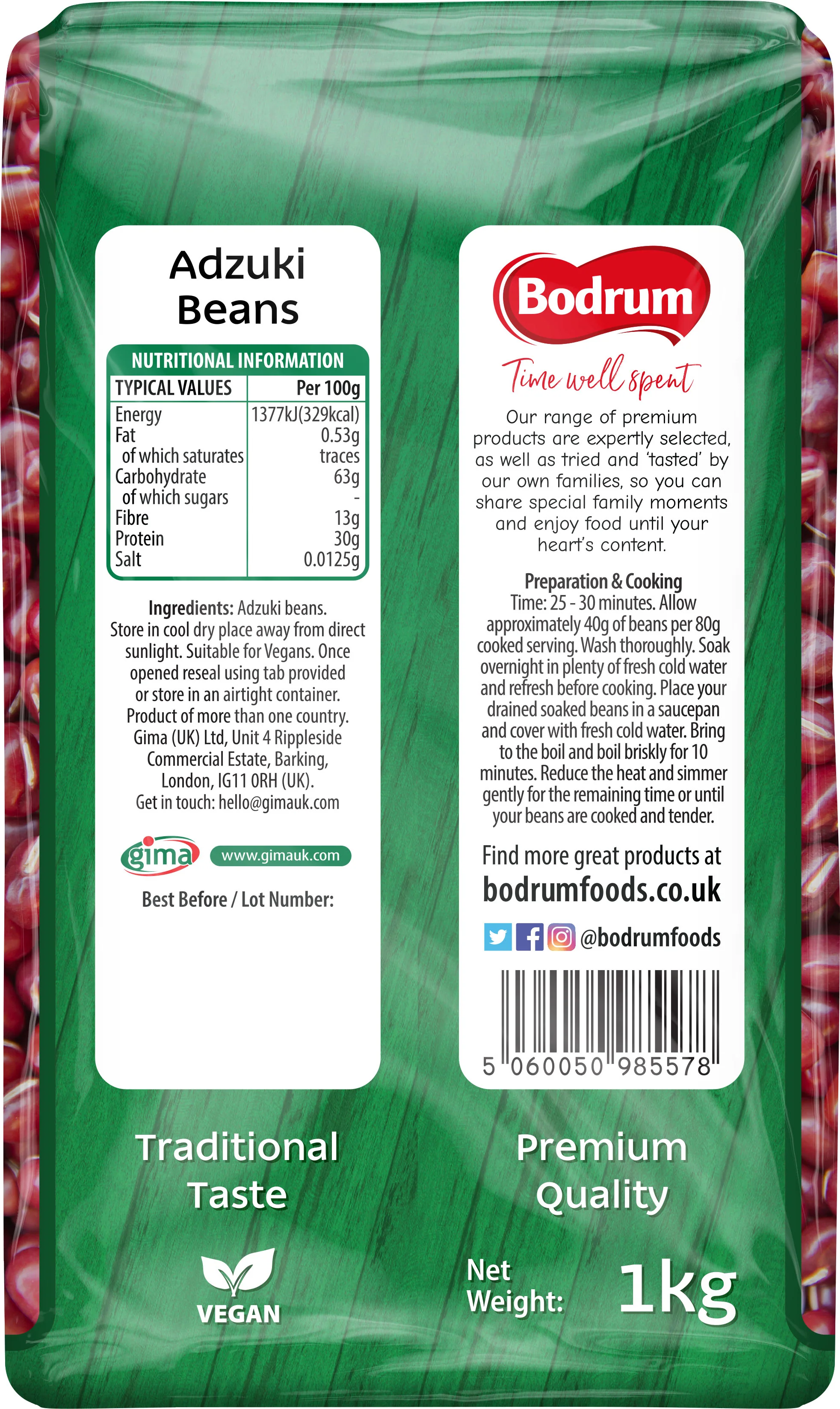 Bodrum Adzuki Beans 1kg - Image 2