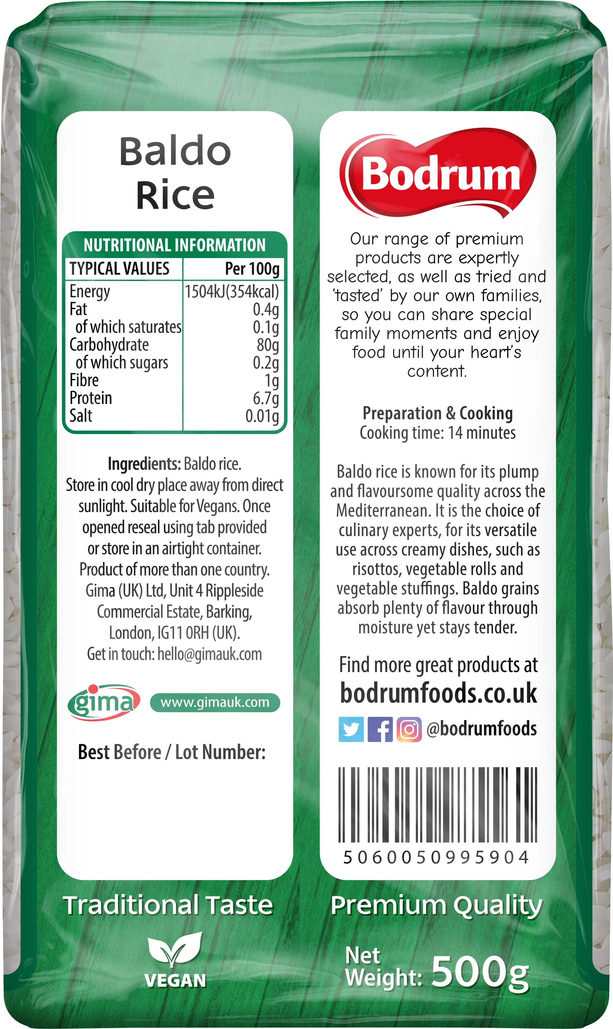 Bodrum Baldo Rice 500g - Image 2