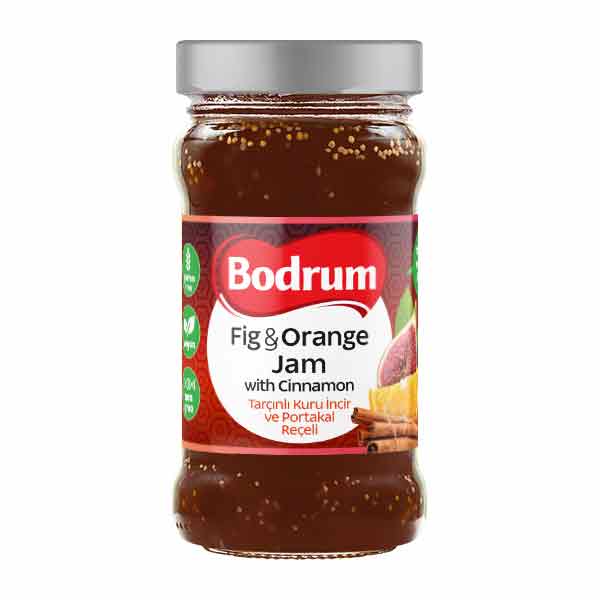 Bodrum Dried Fig & Orange Jam with Cinnamon 380g