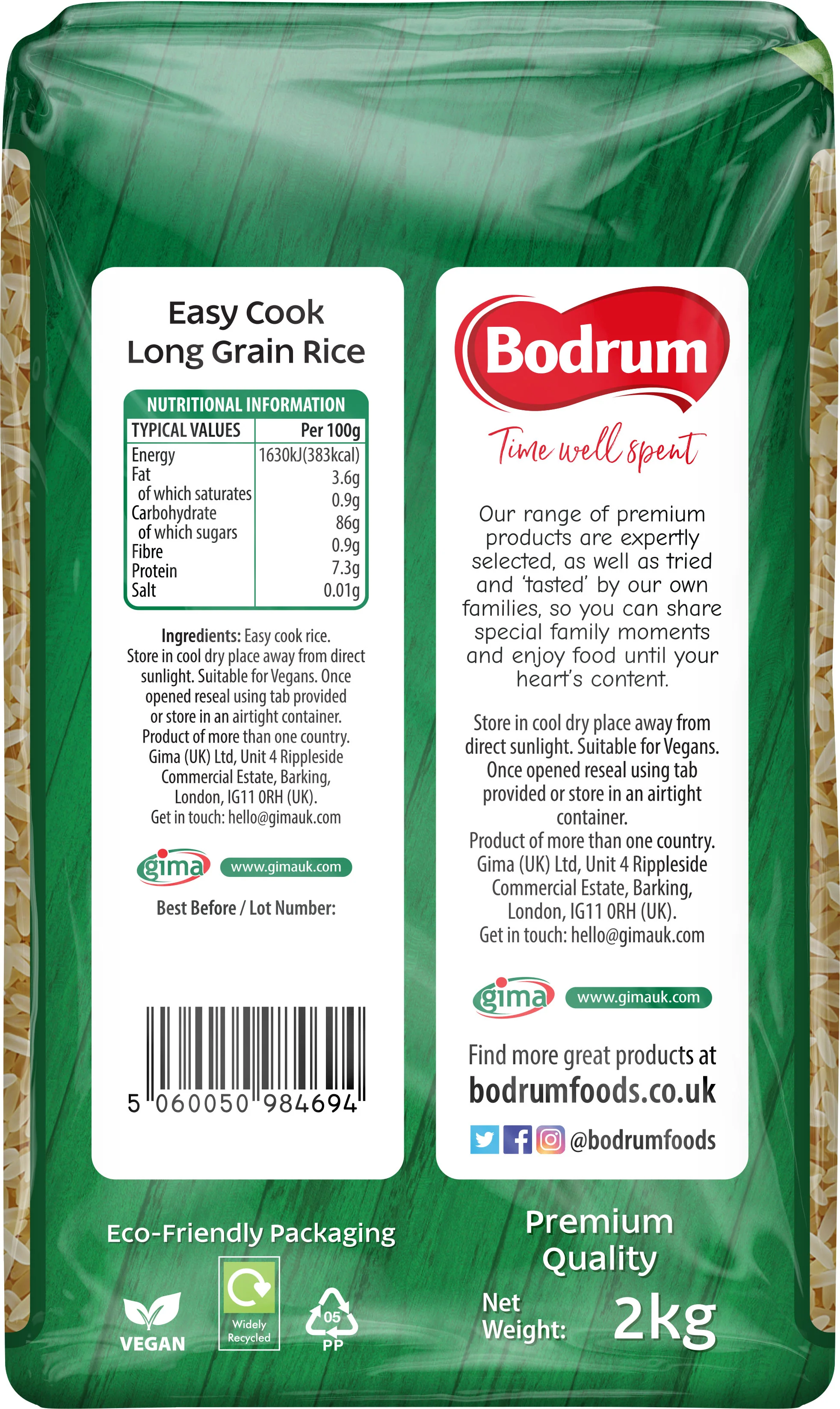 Bodrum Easy Cook Rice 2kg - Image 2