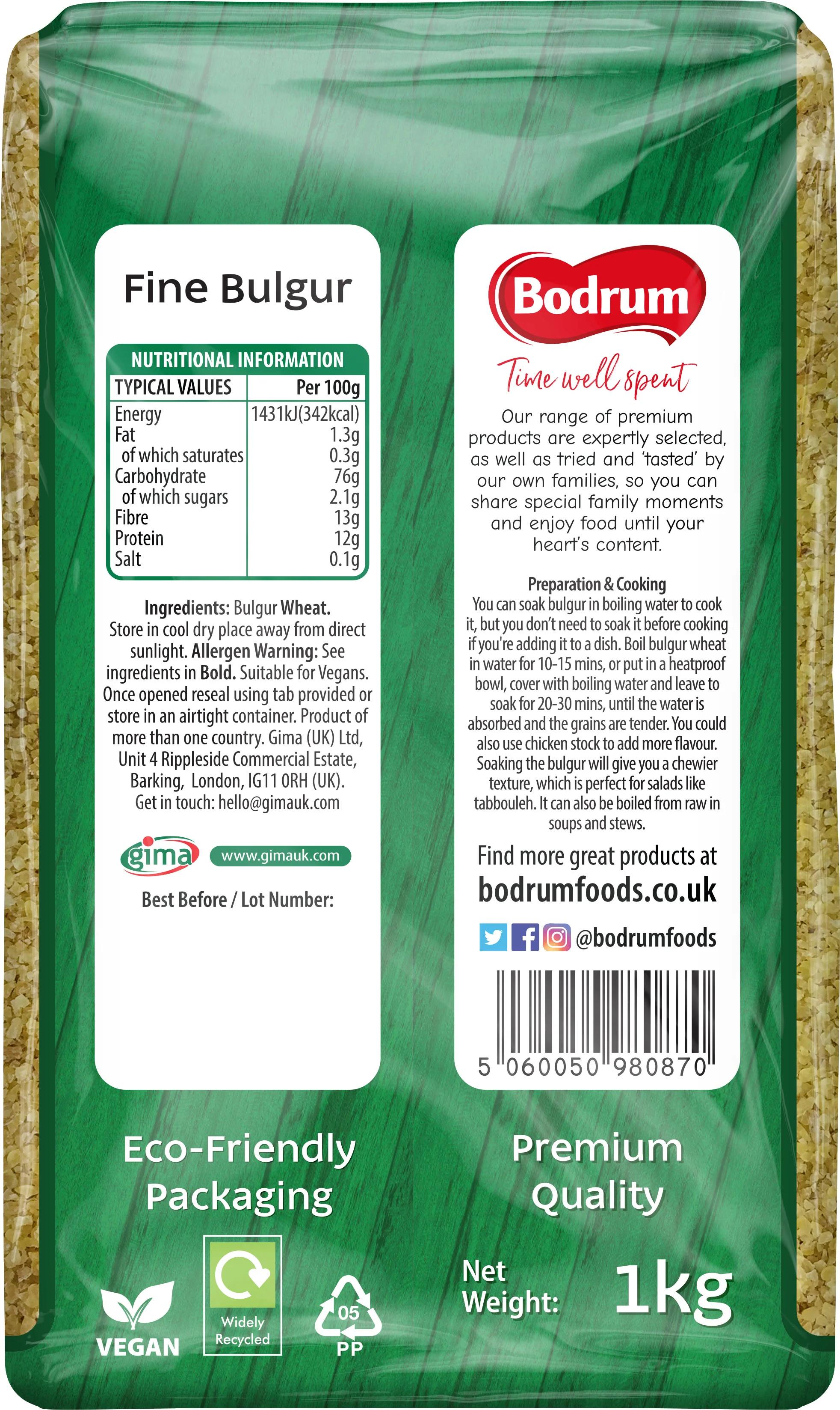 Bodrum Fine Bulgur 1kg - Image 2