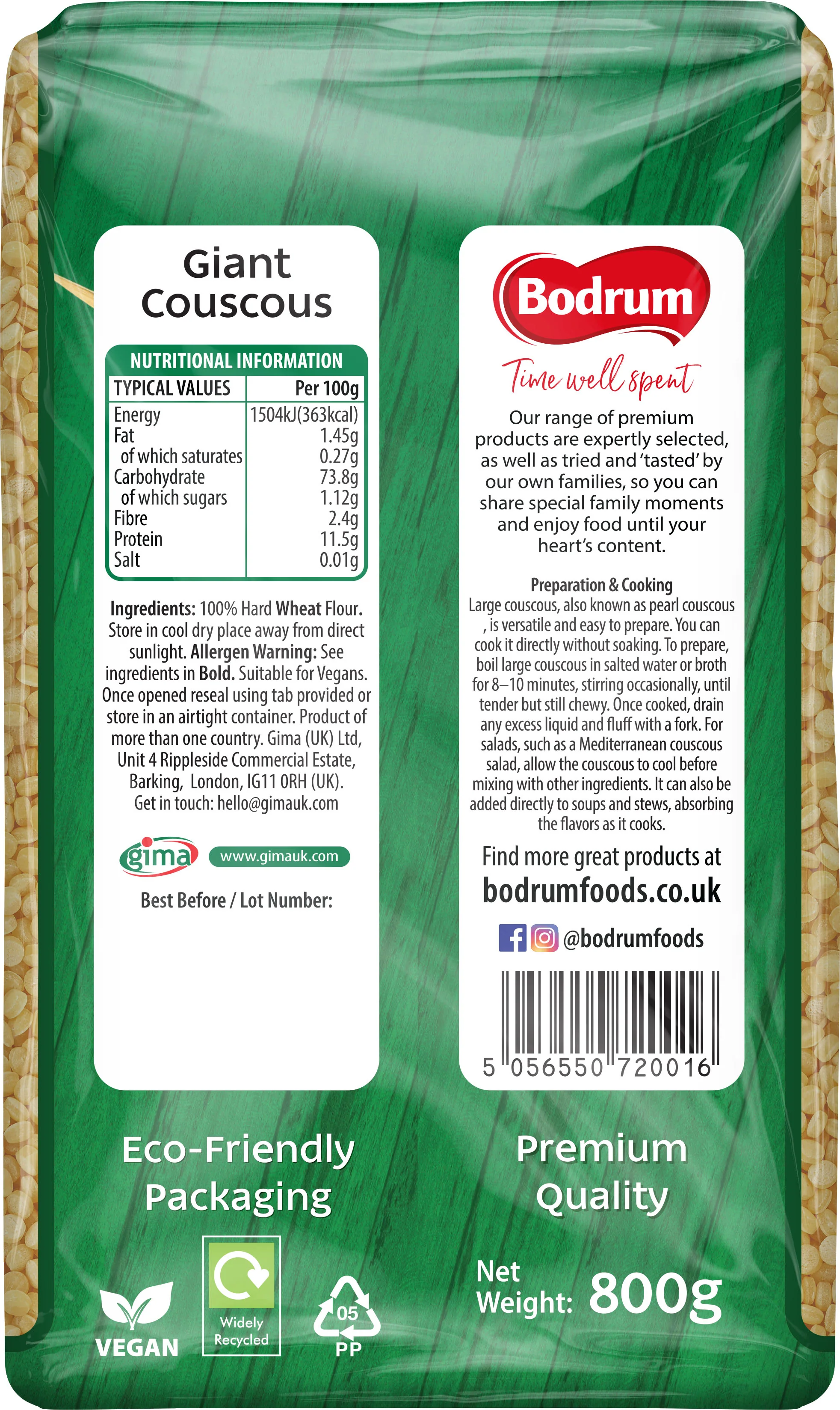 Bodrum Giant Couscous 800g - Image 2