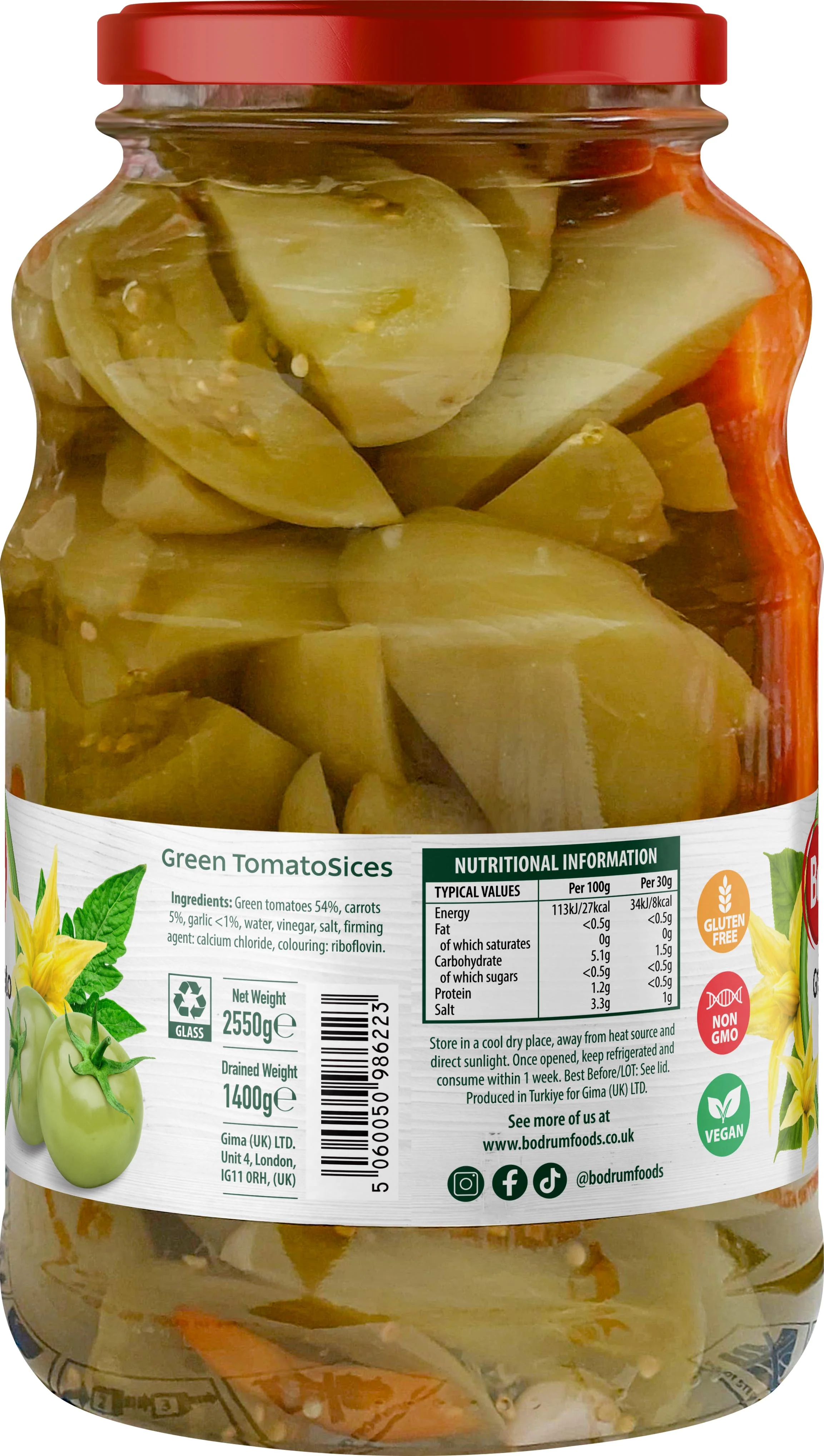 Bodrum Green Tomato Slices 2550g - Image 2