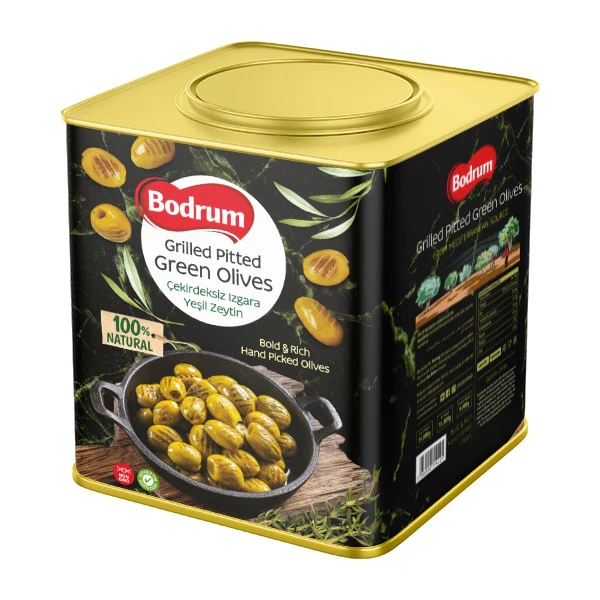Bodrum Grilled Pitted Green Olives 9kg