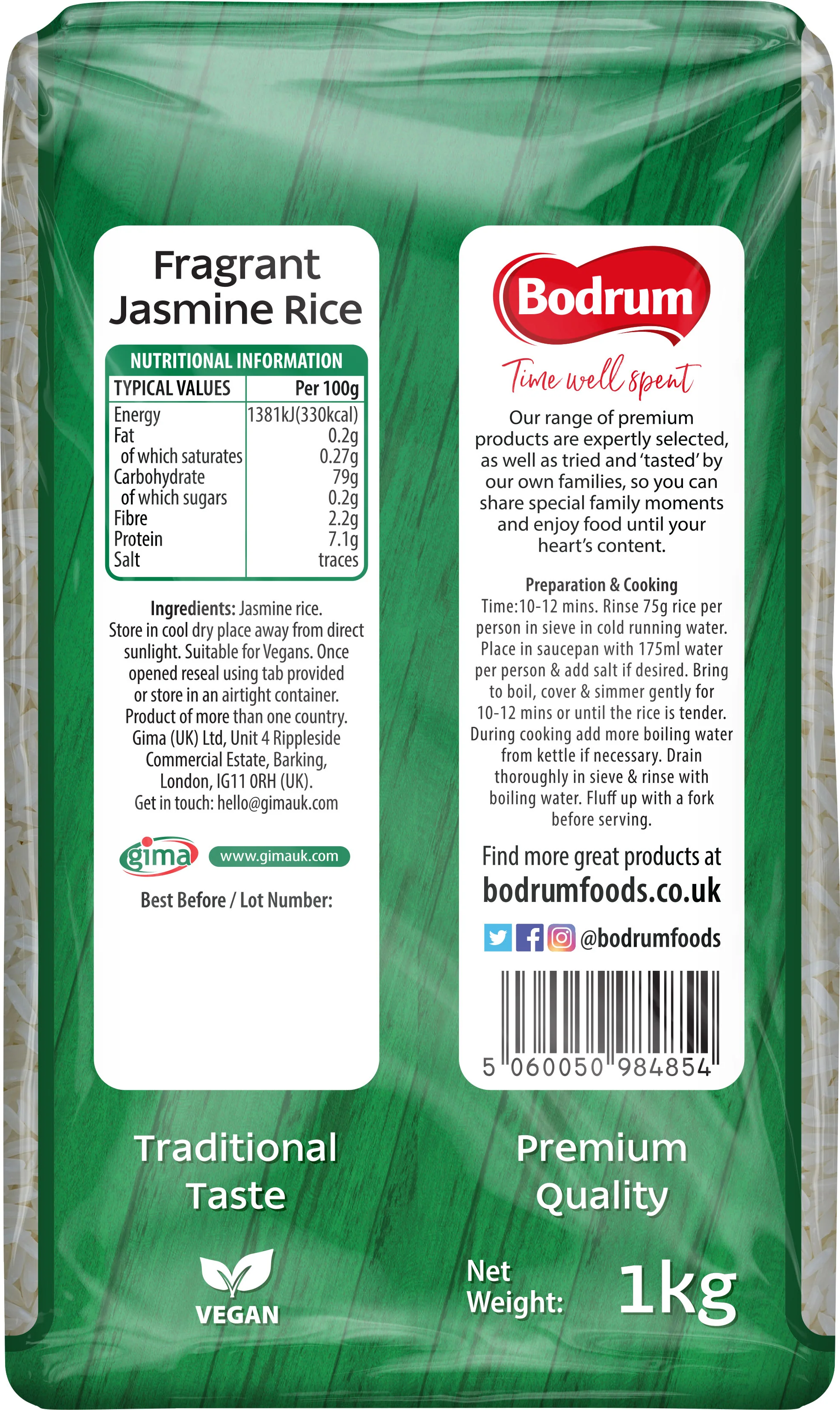 Bodrum Jasmine Rice 1kg - Image 2