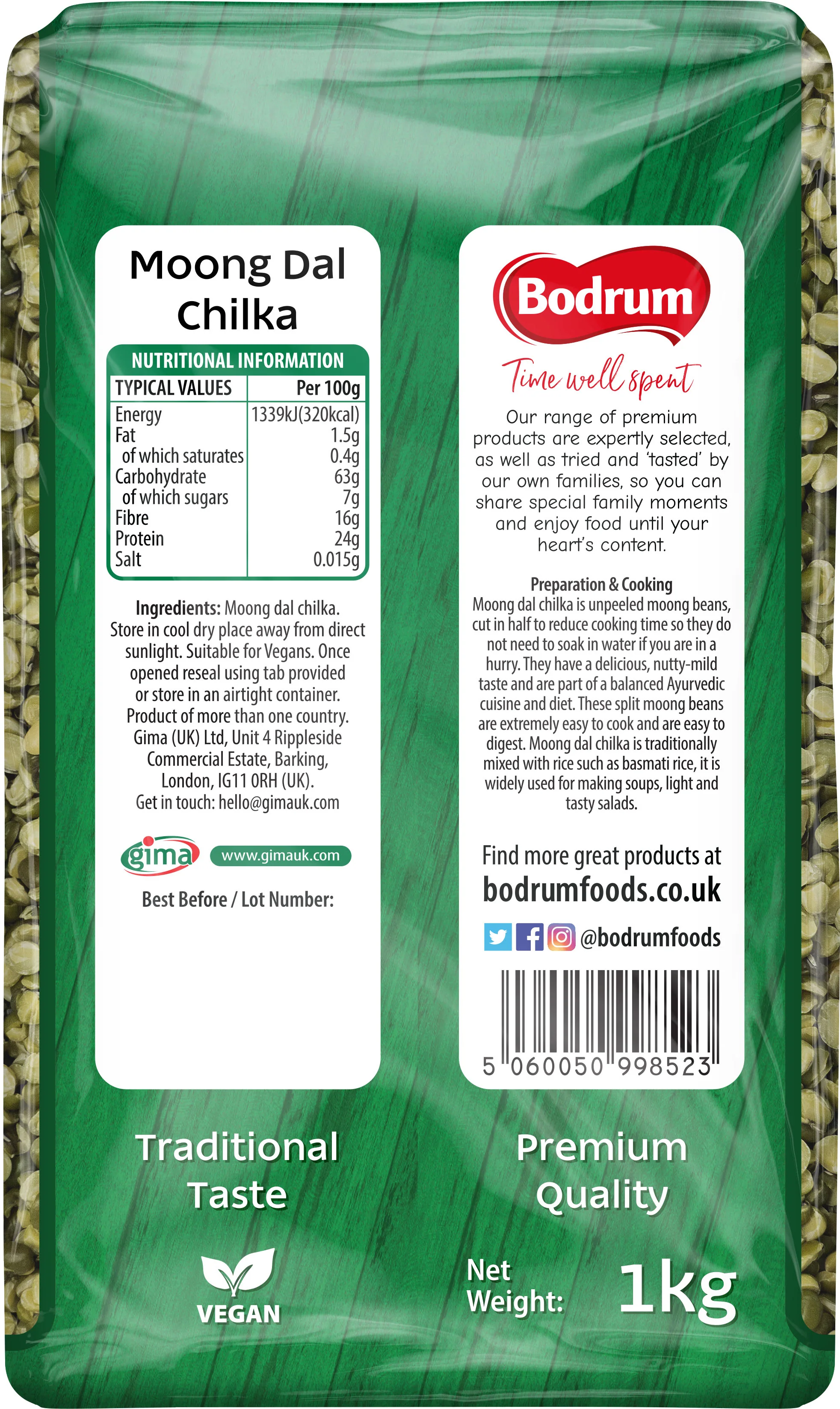 Bodrum Moong Dal Chilka 1kg - Image 2