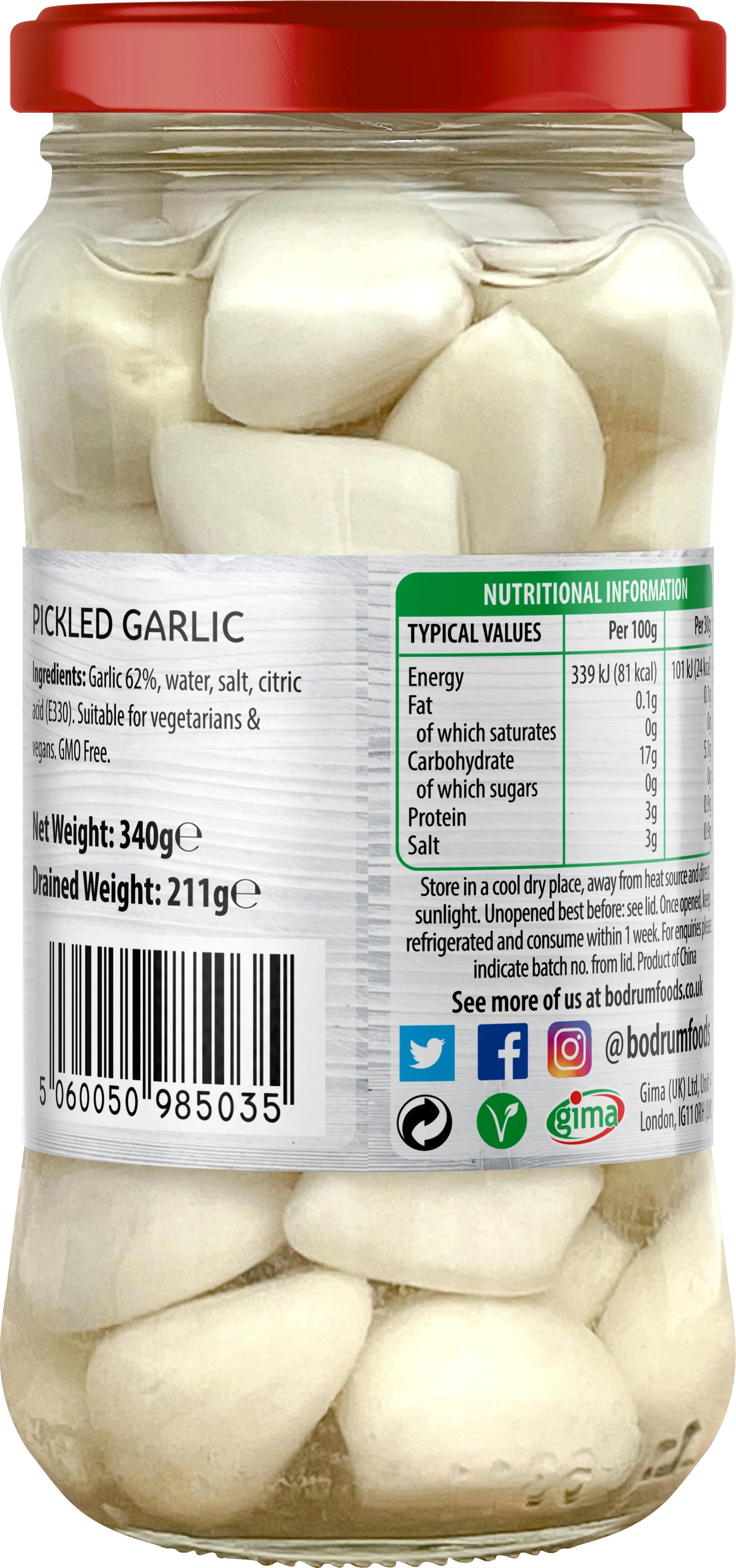 Bodrum Pickled Garlic 340g - Image 2