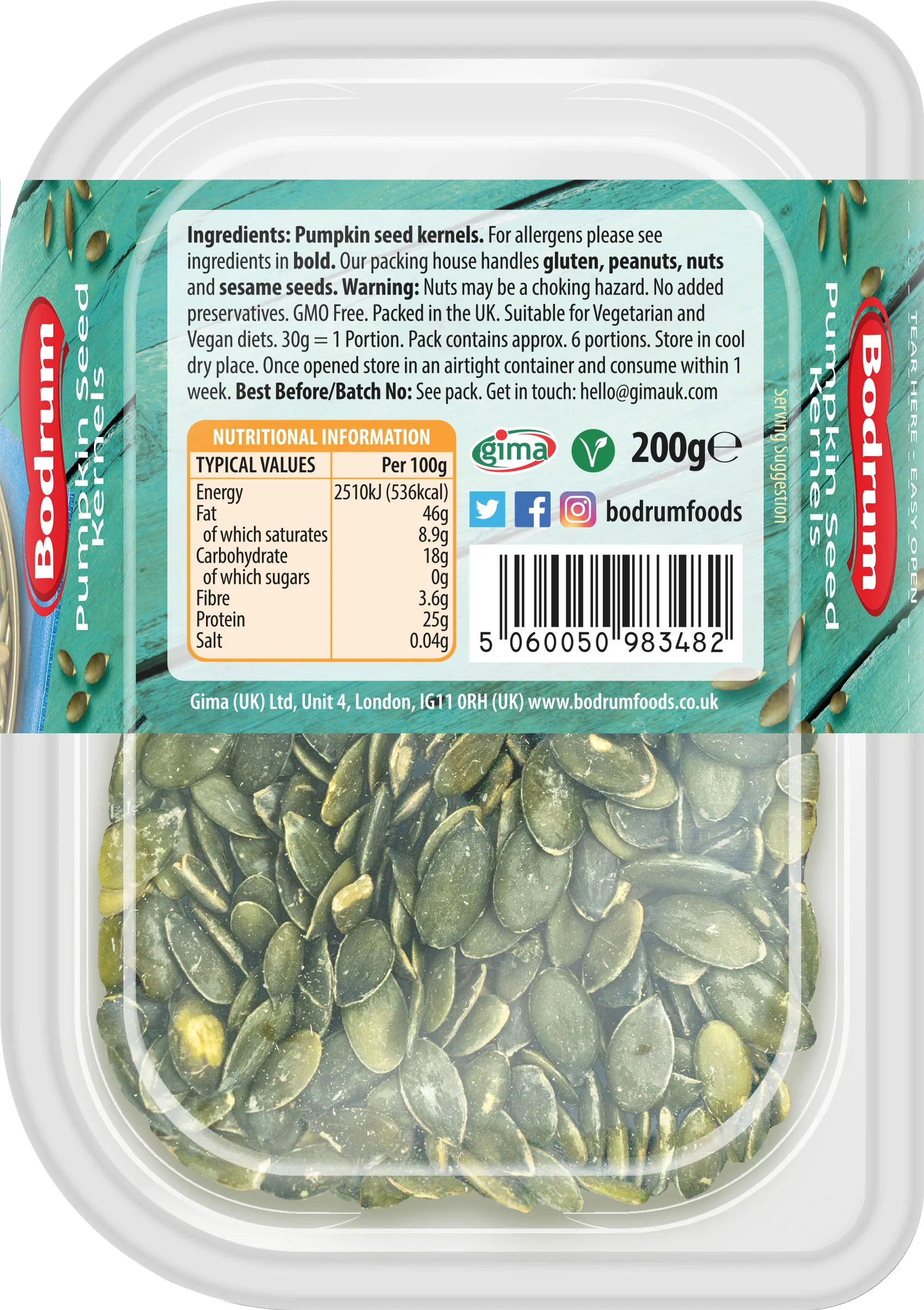 Bodrum Pumpkin Seeds Kernels 200g - Image 2