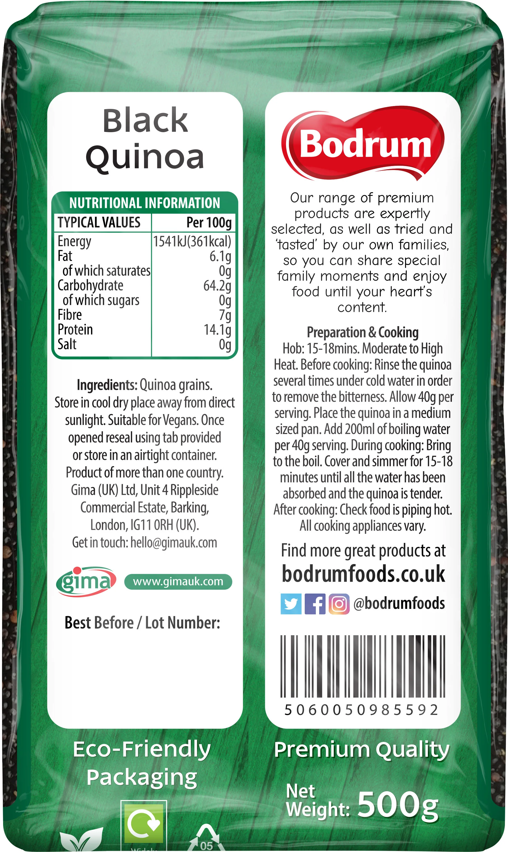 Bodrum Quinoa Black 500g - Image 2