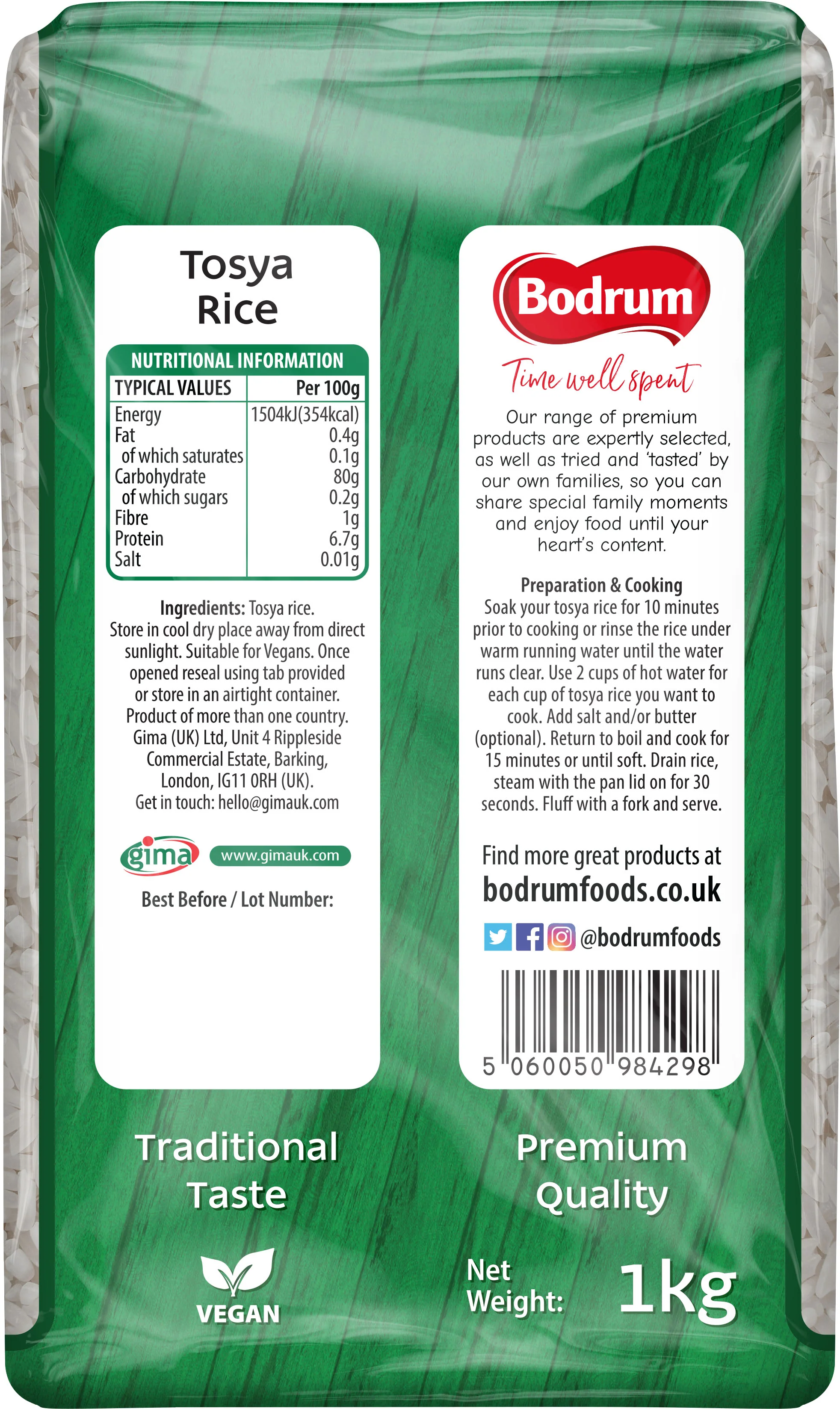 Bodrum Tosya Rice 1kg - Image 2