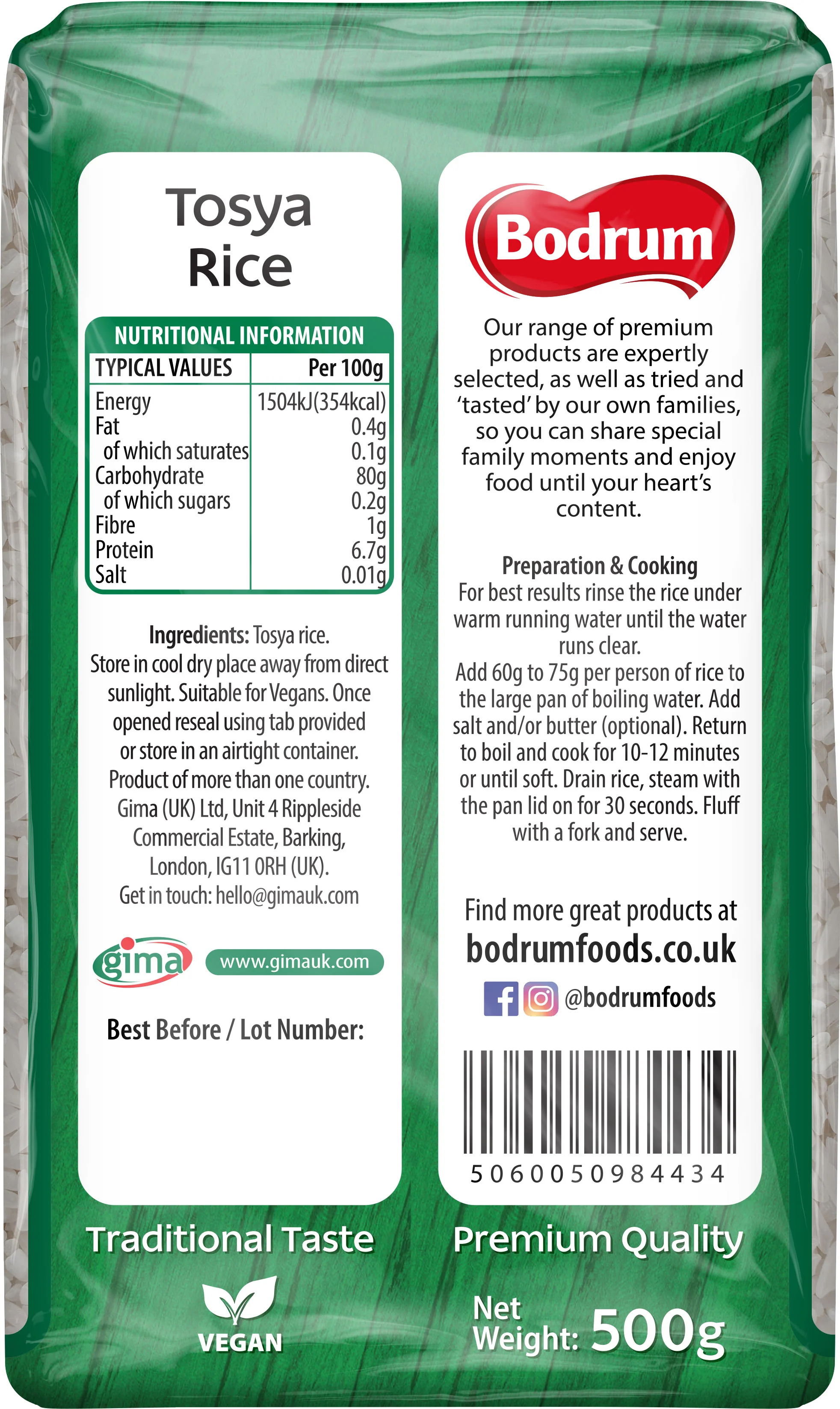 Bodrum Tosya Rice 500g - Image 2