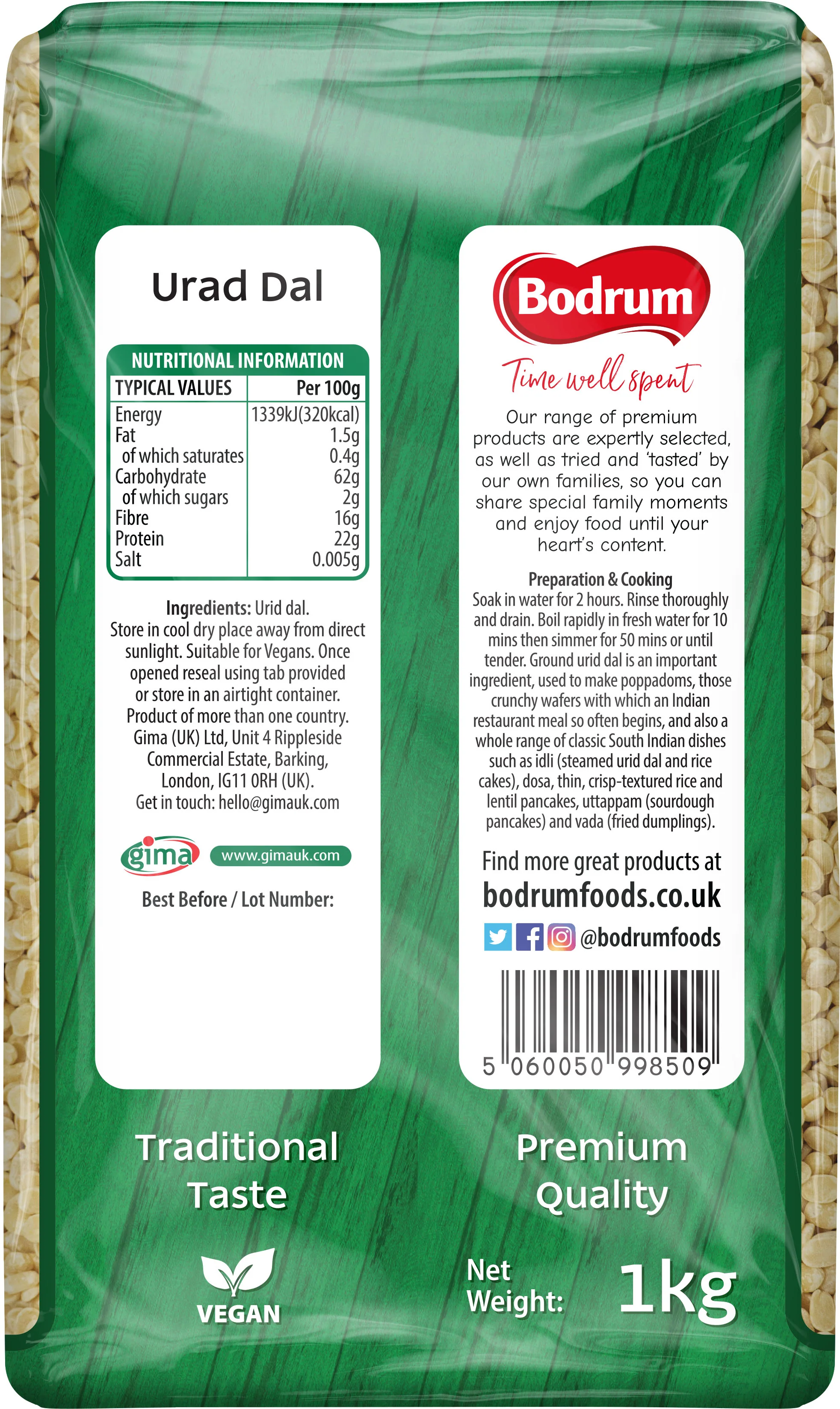 Bodrum Urid Dal 1kg - Image 2