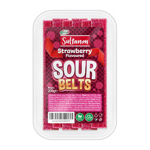 Sultanim Strawberry Flavoured Sour Belt 200g
